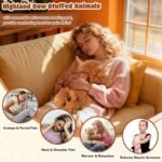 Highland Cow Stuffed Animals with Removable Microwave Heating Pad for Period Cramps Pain, Stress Relief, Lavender Scented Weighted Stuffed Animals Plush for Soothing & Relax, Highland Cow Gifts - Image 4