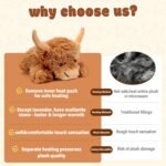Highland Cow Stuffed Animals with Removable Microwave Heating Pad for Period Cramps Pain, Stress Relief, Lavender Scented Weighted Stuffed Animals Plush for Soothing & Relax, Highland Cow Gifts - Image 7
