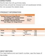 Turmeric & Ginger Gummies | Natural Orange Flavour | Chewable Supplement with Curcumin & Black Pepper for Joint & Digestive Support | 120 Gummies | UK Made - Image 3