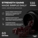 Fraction One Magnesium Gummies - 120 Gummies - 60 Servings - 1100 mg Per Serving - Magnesium Citrate 1400mg - Glycinate 250mg - Malate 200mg - Oxide 150mg - Elemental Mg - Image 3