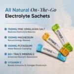 Strike Electrolytes | Zero Sugar Hydration Sachets with Sodium, Magnesium, Vitamin C & Trace Minerals | Vegan, Keto, Gluten-Free | Daily Electrolytes Powder (30 Sachets, Berry Fusion) - Image 3