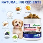Probiotics for Dogs 150 Chews,Dog Probiotics for Gut Health,Itchy Skin, Yeast Balance and Immune System,Dog Probiotic Supplements Duck flavor - Image 4