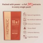 NUTRILIC 10 Mushroom Coffee (40 Servings)- Instant Arabica with Micro Ground Coffee blend with Lions Mane, Chaga, Cordyceps, Reishi, Maitake, Shiitake, Black Fungus, Tremella, Ginseng Extract - Image 3