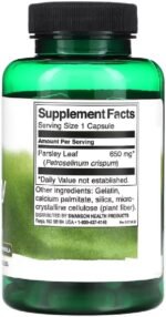 Swanson - Parsley, 650mg | Kidney and Urinary Health - 90 Capsules - Image 3