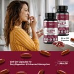 The Intelligent Health CoQ10 Supplement, Clean-Fermented Coenzyme Q10 Ubiquinone, High Strength and Absorption, 100% Vegeterian for Women & Men, Suitable for Everyday Use, 300mg 90 Softgels - Image 6