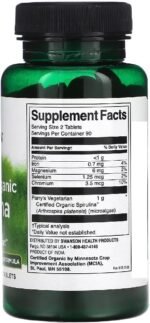 Swanson - Organic Spirulina | Alkalizing Superfood for Energy, Detox & Immune Support | 500mg - 180 Tablets - Image 3