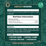 Cordyceps Capsules 2000mg | Cordyceps Mushroom Extract Supplement | 90 Capsules | Suitable for Vegetarians and Vegans | by Wiseshrooms - Image 3