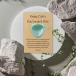 1Pcs Green Aventurine Thumb Worry Stone Healing Crystals Gifts with Gift Card Heart Healing Crystals Stones for Women Polished Reiki Balancing - Image 5