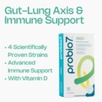 Probio7 AB21 – Gut-Lung Axis & Immune Support. Digestive Probiotic Supplement with Vitamin D3 & 2 Billion Bacterial Cultures, for Immune Support & Gut Health - 30 Capsules - Image 4