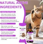 Cat Sedative | 60ml Grooming Sedative for Kitten Relieving,Anti-Aggression Sleep Support Supplement for Bathing Meowing Sleeping Daily Night Thunderstorm Travel Indoor - Image 3