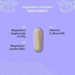 Magnesium Glycinate Complex - 2145mg Bisglycinate + Citrate - Magnesium Supplements - Vitamins B5 + B6 + C - 120 Capsules Vegan Nutralie - Image 5