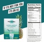 Revival Super Greens Powder with Electrolytes, Vitamins & Minerals - Superfood Drink Supplement - 28 Pack Strawberry Kiwi - Image 6
