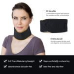 Soft Foam Neck Brace Universal Cervical Collar, Adjustable Neck Support Brace for Sleeping - Relieves Neck Pain and Spine Pressure, Neck Collar After Whiplash or Injury (Black, 3" Depth Collar, L) - Image 4