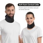 Soft Foam Neck Brace Universal Cervical Collar, Adjustable Neck Support Brace for Sleeping - Relieves Neck Pain and Spine Pressure, Neck Collar After Whiplash or Injury (Black, 3" Depth Collar, L) - Image 5