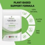 Castor Oil 500mg Softgel - Supports Immune System Skin Hair Health Joint Wellness Relief Natural Health Supplement - 30 Softgels, 1 Month Supply - Image 4