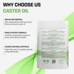 Castor Oil 500mg Softgel - Supports Immune System Skin Hair Health Joint Wellness Relief Natural Health Supplement - 30 Softgels, 1 Month Supply - Image 7