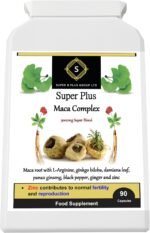 Super Plus Maca Complex with Ginkgo Biloba Panax Ginseng Ginger Root Sexual Health Fertility Reproduction Women & Men Health Supplement 90 Capsules - Image 4