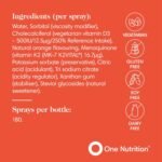 D3 + K2 Oral Spray – Vitamin D3 & Vitamin K2 – Highly Absorbable – Supports Bone Health & Immune System – Orange Flavour – 500IU D3 and 16.7μg K2 Per Spray - 180 Sprays - Image 4