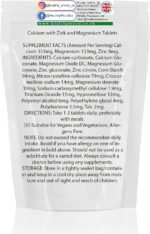 Calcium Magnesium Zinc 60 Tablets - Essential Minerals for Bone Health, Immune Support & Muscle Function - High-Strength Daily Supplement - Image 4
