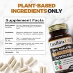 Epsilon Magnesium Glycinate Supplements - Chelated Mg Bisglycinate Supplement - 120 Easy to Take Vegan Capsules - 500mg Unbuffered Magnesium-Glycinate per Capsule - UK-Made - Image 4