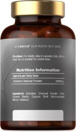 Activated Charcoal Capsules 2000mg | High Strength Activated Charcoal Powder from Coconut Shells | 200 Vegan Tablets | by Carlyle - Image 5