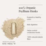 KIKI Health Organic Psyllium Husks Fibre Supplement | Natural Soluble Fibre Supplement from Plantago Ovata Seeds | 120 Psyllium Husks Capsules Vegan Gluten-Free | Easy Digest Psyllium Husk - 850mg - Image 3