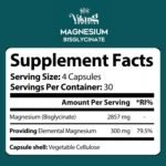Magnesium Bisglycinate – High Absorption for Sleep, Relaxation & Muscle Recovery – 120 Vegan Capsules – Made in UK - Image 6