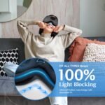 LC-dolida Bluetooth Sleep Mask Headphones, Eye Mask Headphones Built-in 38 Soothing White Noise, Can Play 15Hrs Breathable Eye mask with Bluetooth Earphones for Travel,Nap Sleeping,Shift Work - Image 5