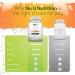 L-Lysine 1000mg High Strength - 180 Vegan Tablets - 6 Month Supply - Essential Amino Acid - Made in The UK - Nu U Nutrition - Image 5
