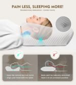 Cervical Pillow for Neck Pain Relief, Hollow Design Odorless Memory Foam Pillows with Cooling Case, Adjustable Orthopedic Bed Pillow for Sleeping, Support for Side Back Sleepers - Image 3