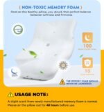 Cervical Pillow for Neck Pain Relief, Hollow Design Odorless Memory Foam Pillows with Cooling Case, Adjustable Orthopedic Bed Pillow for Sleeping, Support for Side Back Sleepers - Image 4