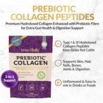 Prebiotic Collagen Powder - 420g Hydrolysed Bovine Collagen Peptides with Prebiotics for Gut Health & Skin, Collagen Powder for Woman & Men by Inner Vitality - Image 3