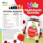 Nu U Nutrition - Multivitamin Gummies for Kids - 4 Month Suppply -120 Vegan Berry Gummies - Strawberry Flavour - 9 Essential Vitamins Including Vitamin C, D & B12 - Made in The UK - Image 3