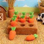 Carrot Snuffle Mat For Dogs, hides and seeks Dog Toy, With 9 Plush Carrots, Harvest Chew Toy Encouraging Foraging, Sniffing Training, Stress Relief, Happy poppys Carrot Garden For Dogs - Image 6