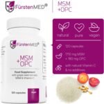 FürstenMED® MSM + OPC Capsules - Strong Antioxidant Supplement - Highly Dosed with 1710mg MSM, 450mg OPC & Vitamin C per Daily Dose - 120 Vegan Capsules - Image 3
