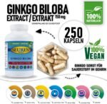 Ginkgo Biloba 75000 mg high dose 250 Capsules, 150 mg Extract | Gluten Free | Lactose Free | Sugar Free 100% Natural - Image 4