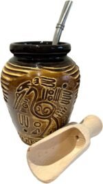 Verde Mate Mas IQ Yerba Mate Tea Set | Natural Strong Energy Drink | Mate Tea Complete Set | Begginer's Kit | Yerba Mate Verde Mate Mas IQ Booster 500g|Ceramic Bird Cup Gourd 300ml|Stainless Bombilla - Image 3