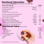 Myo Inositol & D-Chiro Inositol Gummies - 40:1 Ratio - 90 Gummies (45 Days Supply) - with Added Cranberry Extract - Folic Acid, VIT. B6, VIT. D3, VIT. B12, Zinc & Chromium - Vegan & Gluten-Free - Image 4