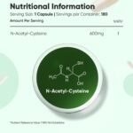 NAC N-Acetyl-Cysteine 600mg - 180 Capsules (6 Months Supply) - 1 per Day - Vegan & Gluten-Free NAC Supplement - Precursor to Glutathione - N-Acetyl-Cysteine Nutritional Supplements - Made in The UK - Image 5