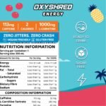 EHP Labs OxyShred Energy Drink - Sugar Free Energy Drinks with Amino Acids, Green Tea Extract, Vitamin C & L Carnitine - Carb Free, Calorie Free, Natural Caffeine, Bahama Breeze (12-Pack) - Image 3