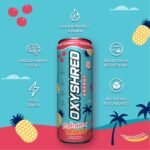 EHP Labs OxyShred Energy Drink - Sugar Free Energy Drinks with Amino Acids, Green Tea Extract, Vitamin C & L Carnitine - Carb Free, Calorie Free, Natural Caffeine, Bahama Breeze (12-Pack) - Image 4