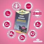Natures Aid Osteo Advance with MenaQ7® – High Strength Bone & Joint Support Supplement – Calcium, Magnesium, Vitamin D3 & K2 – Vegan, Gluten Free, Non-GMO – 60 Tablets - Image 4
