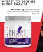 PhD Charge, All in One Pre Workout Powder with Creatine for Women and Men, Rich in Beta Alanine, High Caffeine for pre-Workout, Grape Candy Flavour, 20 Servings Per 300g Bottle - Image 5
