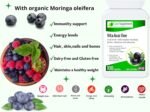 Immune System Support Acai Berry Organic Moringa, Vitamins and Minerals, with Vitamin B6 and Zinc 100 Capsules Food Supplement Suitable for Vegetarian and Vegans. - Image 4