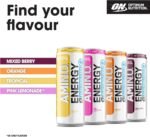 Optimum Nutrition Essential Amino Energy + Electrolytes, Ready To Drink Sugar Free EAA Energy Drink with Electrolytes and Caffeine, Workout Supplement for Men and Women, Tropical, 24x250 ml - Image 6