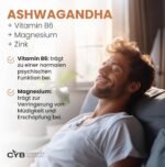 CYB | Ashwagandha Capsules High Dose - 5% Withanolides 600mg - with Magnesium Glycinate, Vitamin B6, and Zinc - 120 Capsules 2 Month Supply - Vegan - Laboratory Tested - Image 5
