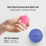 ResultSport Stress Balls Hand Exercise Therapeutic Gel Ball Set of 2 Firm/Soft for Adults - Arthritis relief, stroke rehabilitation, grip strength, wrist support, stress ball - Image 3