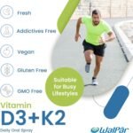 Vitamin D3 K2 Oral Spray Muskmelon Flavour | 75mcg 3000 IU | Easy Absorption Liquid Spray for Bone Health & Immune Support | 1 fl oz (30 ml) 60 Servings - Image 6