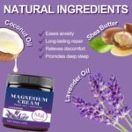 Magnesium Cream for Sleep & Relaxing – Magnesium Butter for Restless Legs, Muscle Relief – with Lavender Oil, Shea Butter & Coconut Oil – Soothing Body Hydrating Legs, Arms or Chest, 60g - Image 4