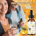 Quercetin & Bromelain Supplement - 700mg Quercetin High Absorption Liquid Drops - w/Elderberry, Zinc & Vitamin C - Anti-inflammatory, Antioxidant and Immune System - 2 fl oz (60 mL) - Image 4